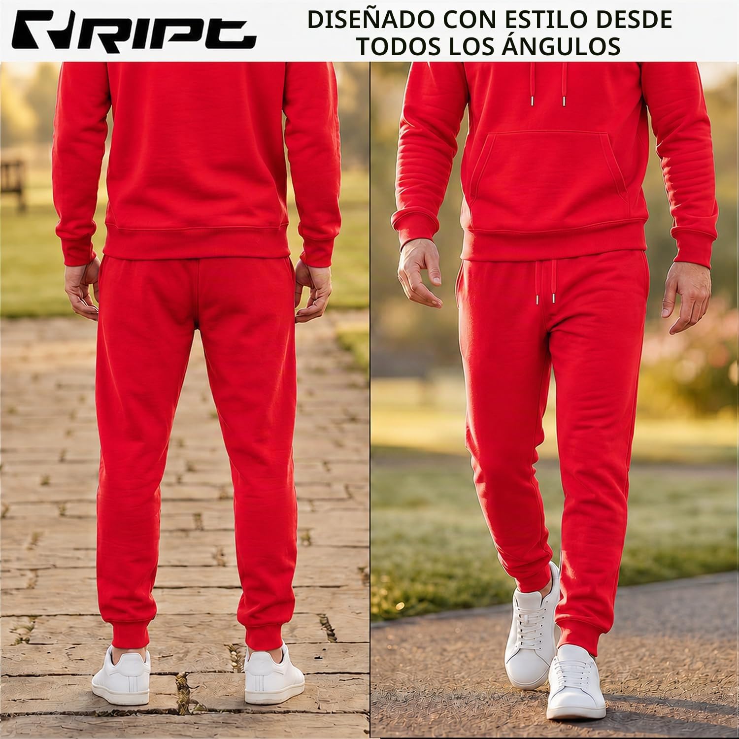RIPT Essentials RCPNT764 Pantalones de chándal de Tacto Suave para Hombre