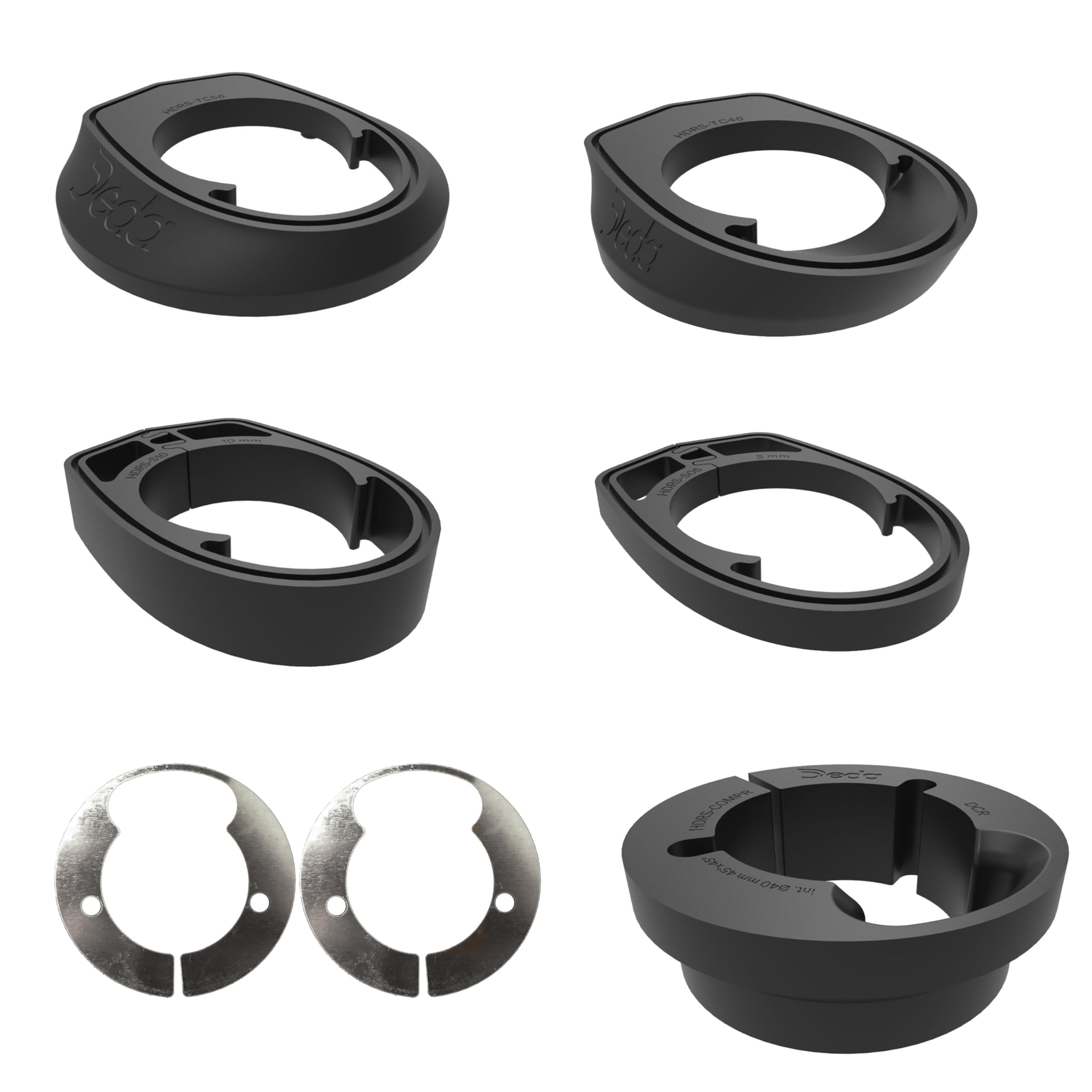 Deda Elementi Alanera RS Nylon Headset Spacer Kit, Black