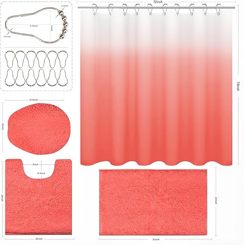 Miniatura 65 de Juegos de baño con cortina de ducha y alfombras