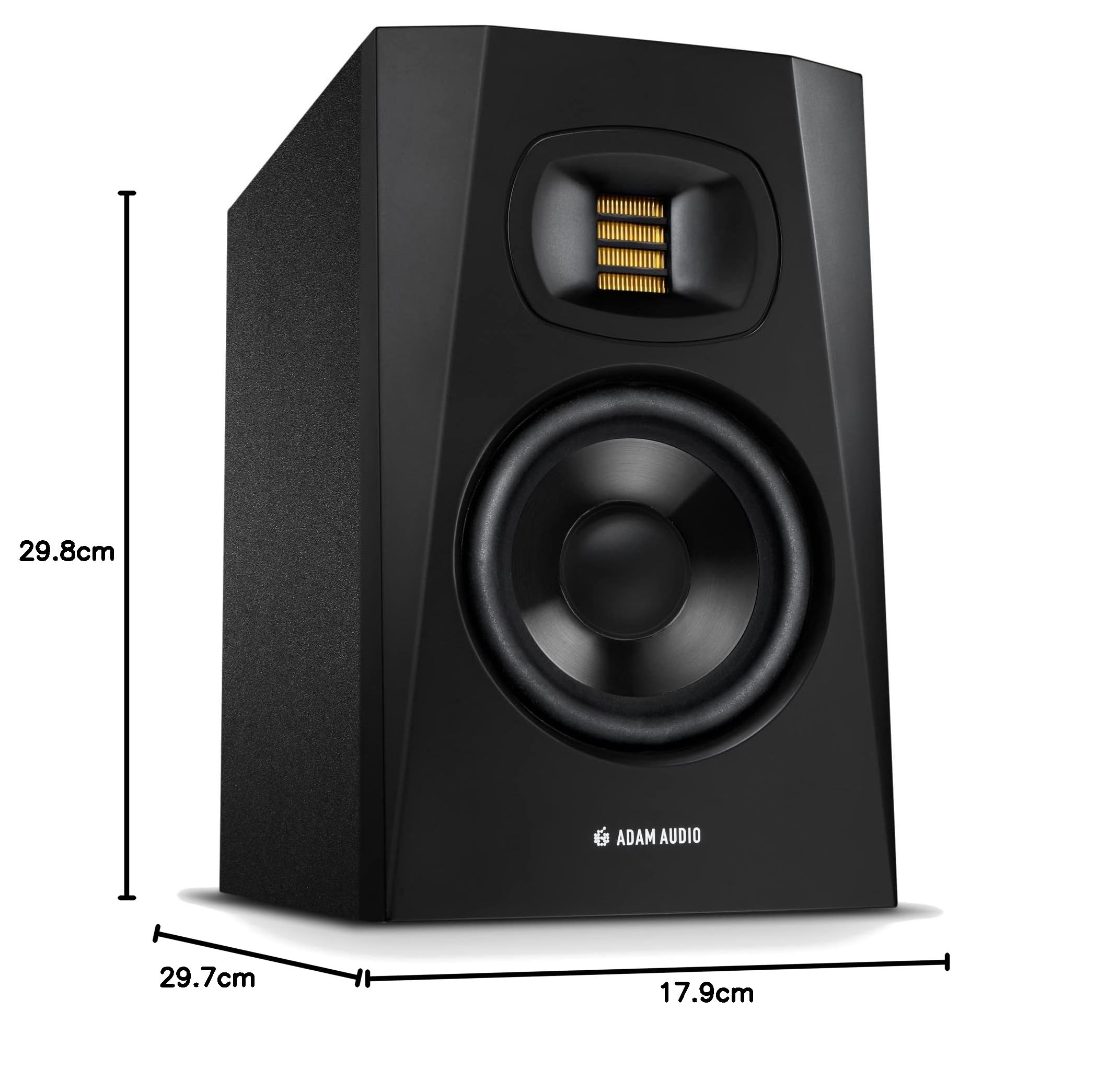 Adam Audio Monitor de Estudio T5V para grabación, Mezcla y masterización, Sonido de Calidad de Estudio & Adam Hall Stands Pad Eco 2 - Base Aislante para Monitor de Estudio 265 x 330 mm
