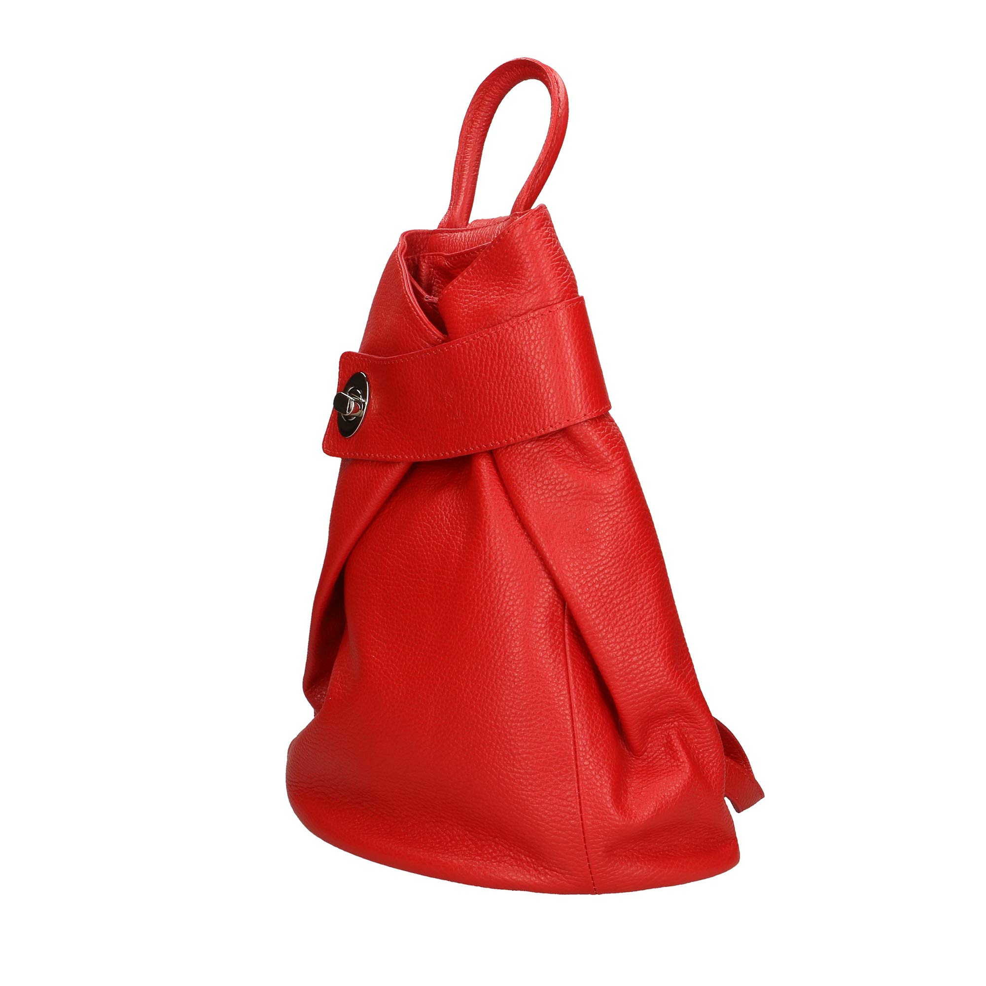 Chicca Borse Borsa Zaino Donna in Pelle Made in Italy 28x35x12 Cm