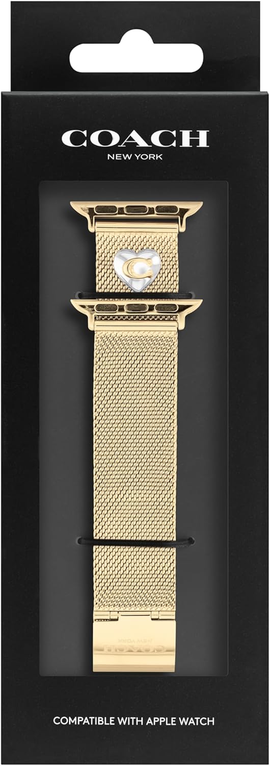 Coach Apple Watch Strap, Compatible with Apple Watch 38mm, 40mm, 41mm, 42mm, 44mm, and 45mm, Interchangeable Band, Create Your Unique Style