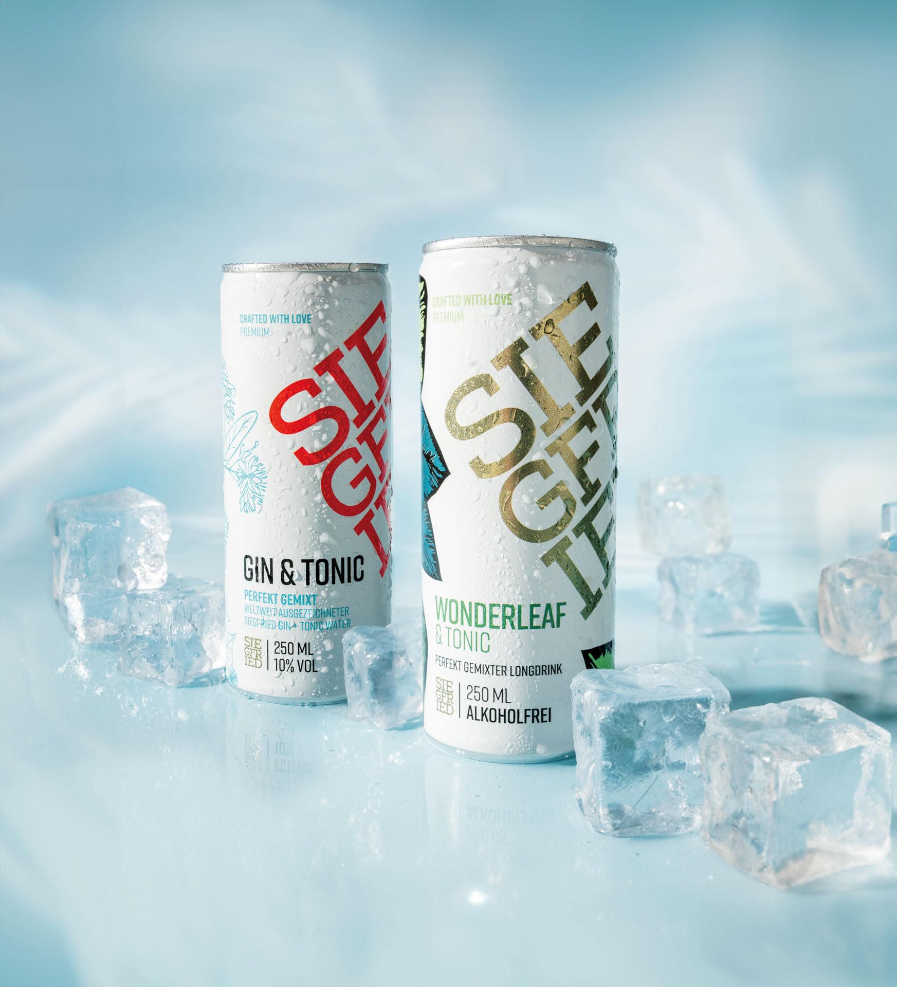 Siegfried Gin & Tonic | Premium Longdrink mit perfekt abgestimmtem Tonic Water | Ready-to-Drink | 12 x 250ml Dose | EINWEG | Made in Germany