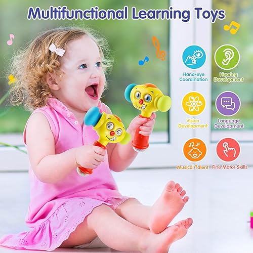 Miniatura 3 de BABYFUNY Juguetes para niños de 1 año juguetes de martillo de bebé con sonido musical y luces juguetes para bebés de 12 a 18 meses juguetes