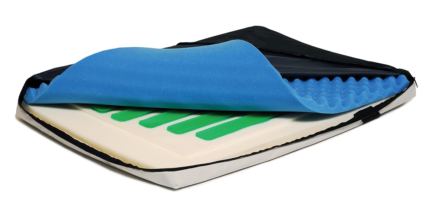 Lumex Foam & Gel Hospital Bed Mattress Topper, 36x80x3", 103680 : Health & Household