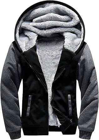 GEEK LIGHTING Boys Sherpa Lined Hoodie Kids Fleece Sweatshirt Full Zip Hooded Jacket