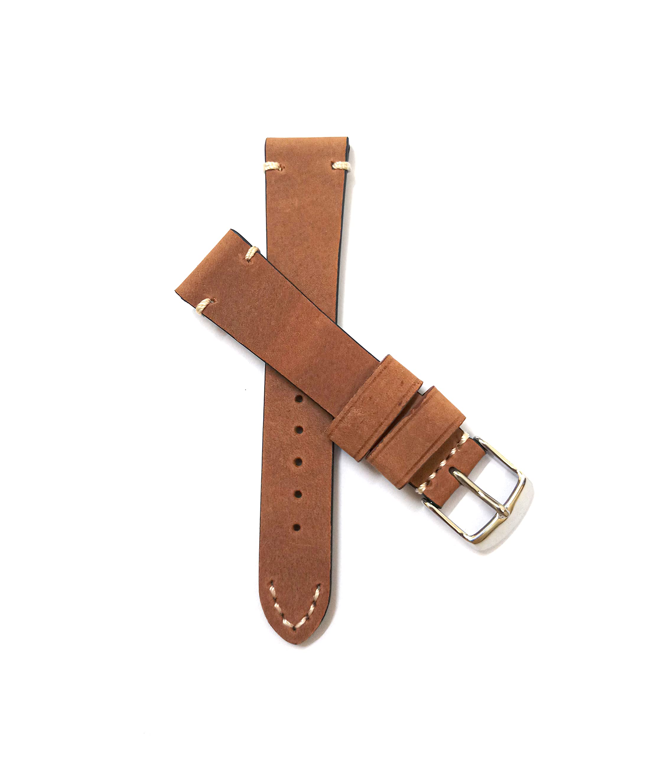 Ewatchaccessories19mm 20mm 22mm Genuine Leather Watch Band Strap Black Blue Dark Brown Light Brown With Silver Buckle