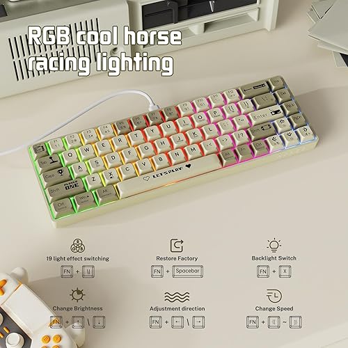 Miniatura 3 de AJAZZ AK680 Teclado mecánico para juegos y mouse Combo de teclas PBT intercambiables en caliente, teclas completas retroiluminadas RGB teclas