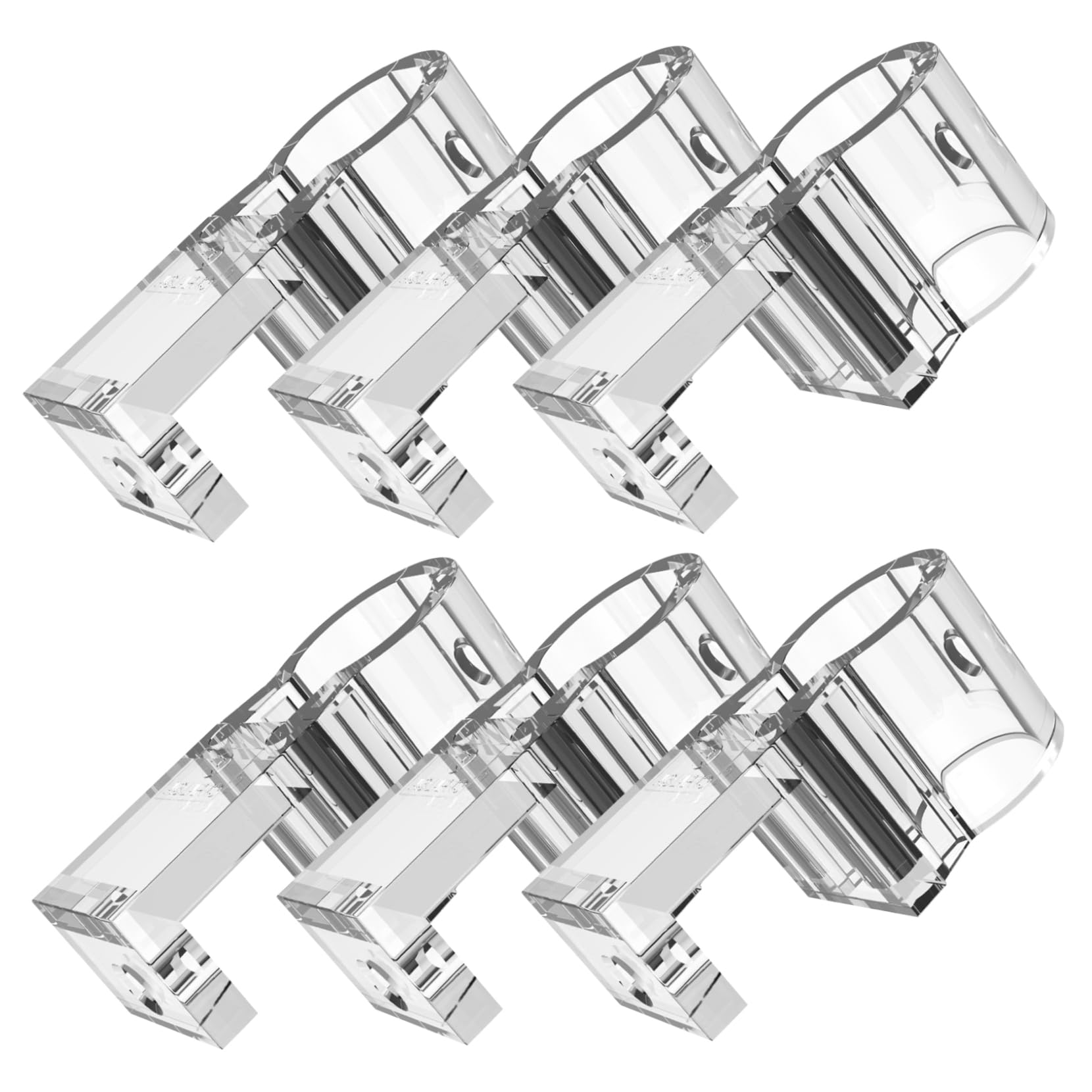 6PCS Transparent Fish Tank Plant Holder with U-Shaped Clip, Aquarium Plant Holder for Hydroponic Plants, Aquascaping Accessories S