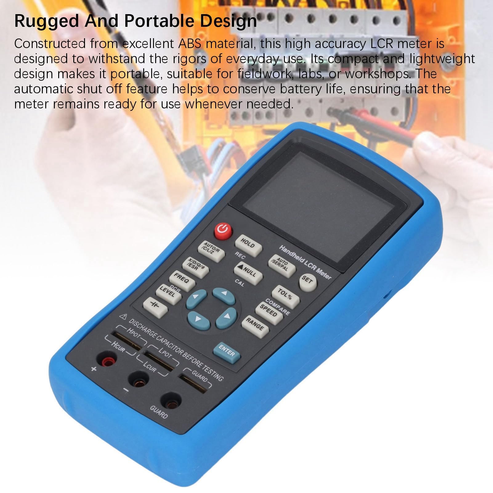 Fafeicy Medidor de Componentes de Condensador de Inductancia Digital, Diseño Compacto, Pantalla de 2,8 Pulgadas, Retroiluminación Ajustable, Ideal para Técnicos, Ingenieros y Estudiantes