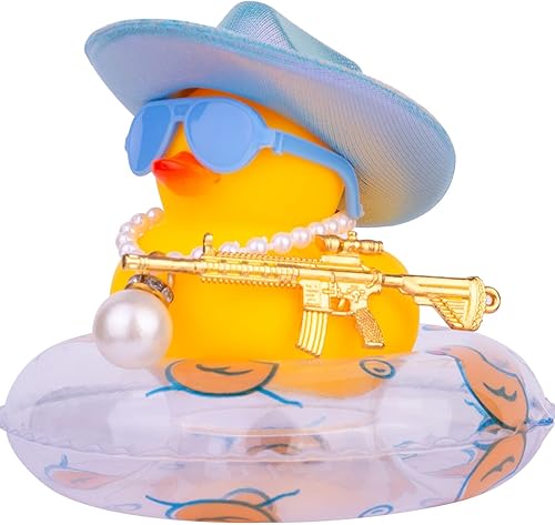 MuMyer Pato vaquero para automóviles, pato de goma para tablero de automóvil, accesorios de adorno de auto con mini sombrero de vaquero holográfico, MuMyer Pato vaquero para automóviles, pato de goma para tablero de automóvil, accesorios de adorno de auto con mini sombrero de vaquero holográfico,