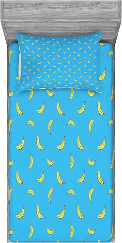 Miniatura 365 de Ambesonne - Juego de sábanas bajeras y fundas de almohada, diseño clásico botánico, plantas de jardín vintage, juego de 3 piezas con estampado