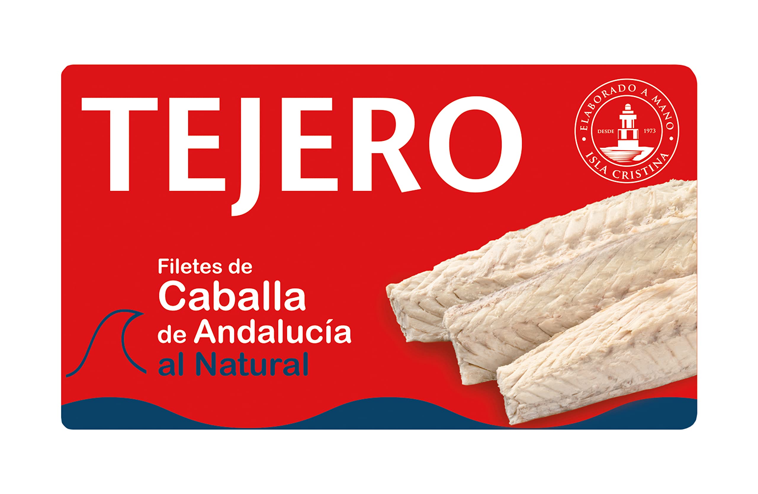 TEJERO - Conserva de Pescado | Filetes de Caballa al natural - 5 Latas x 120 g
