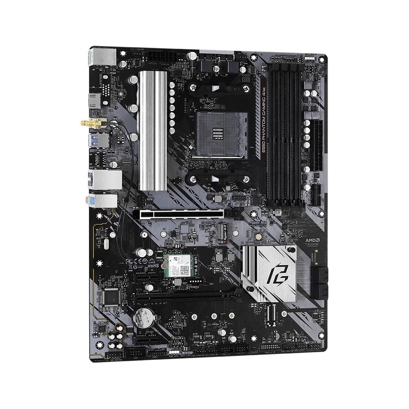 motherboard Fit For ASRock B550 PHANTOM GAMING 4/AC Motherboard Supports Ryzen 7 5700X 5700x3D 5800x3D 5600G CPU 4xDDR4 128GB NVME AMD AM4 Mainboard