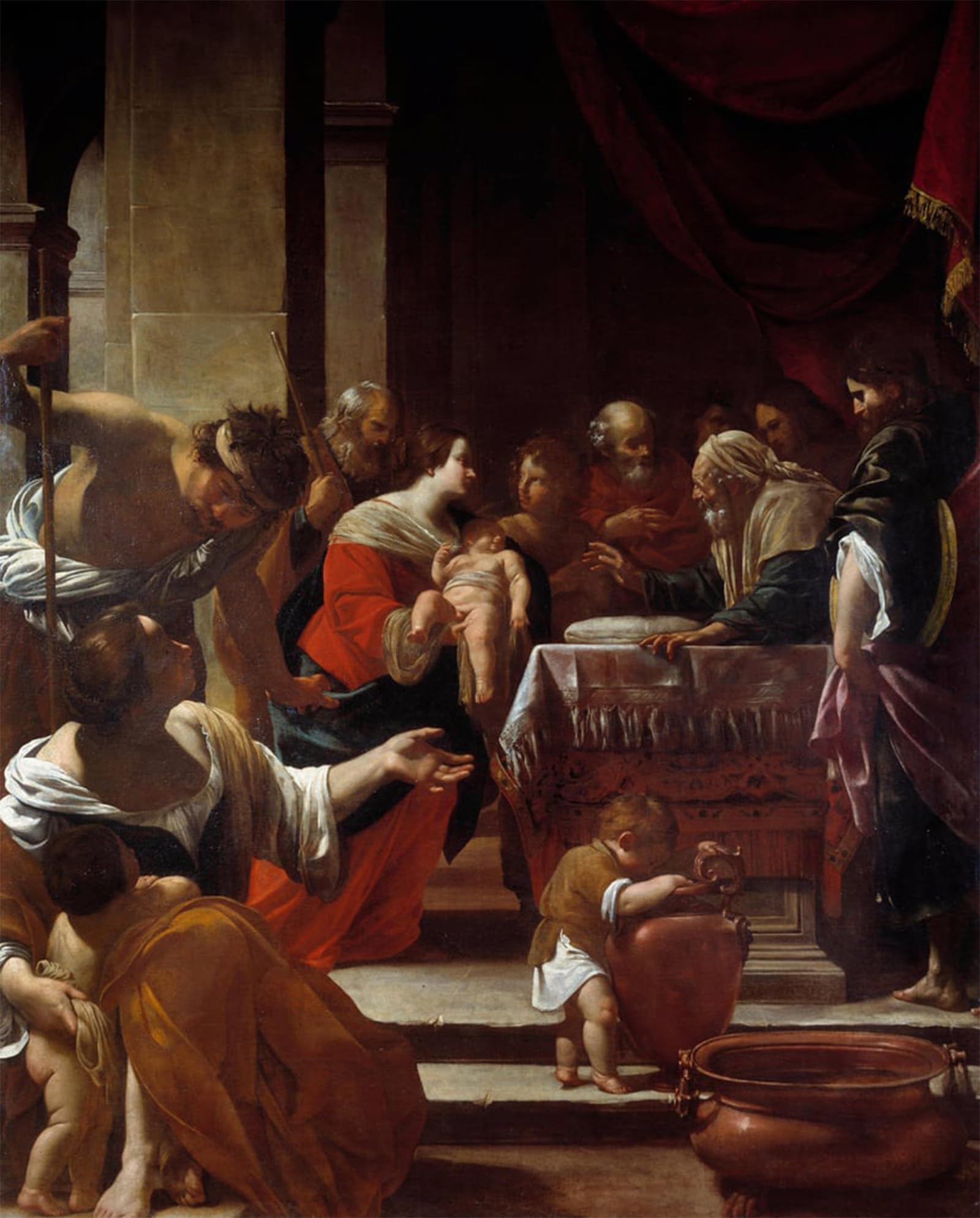 SERENDIPITP Vintage Wall Art Canvas Nordic Poster Canvas Print Picture Circumcision Painting by Simon Vouet Wall Art Poster for Home Decor 60x90cm