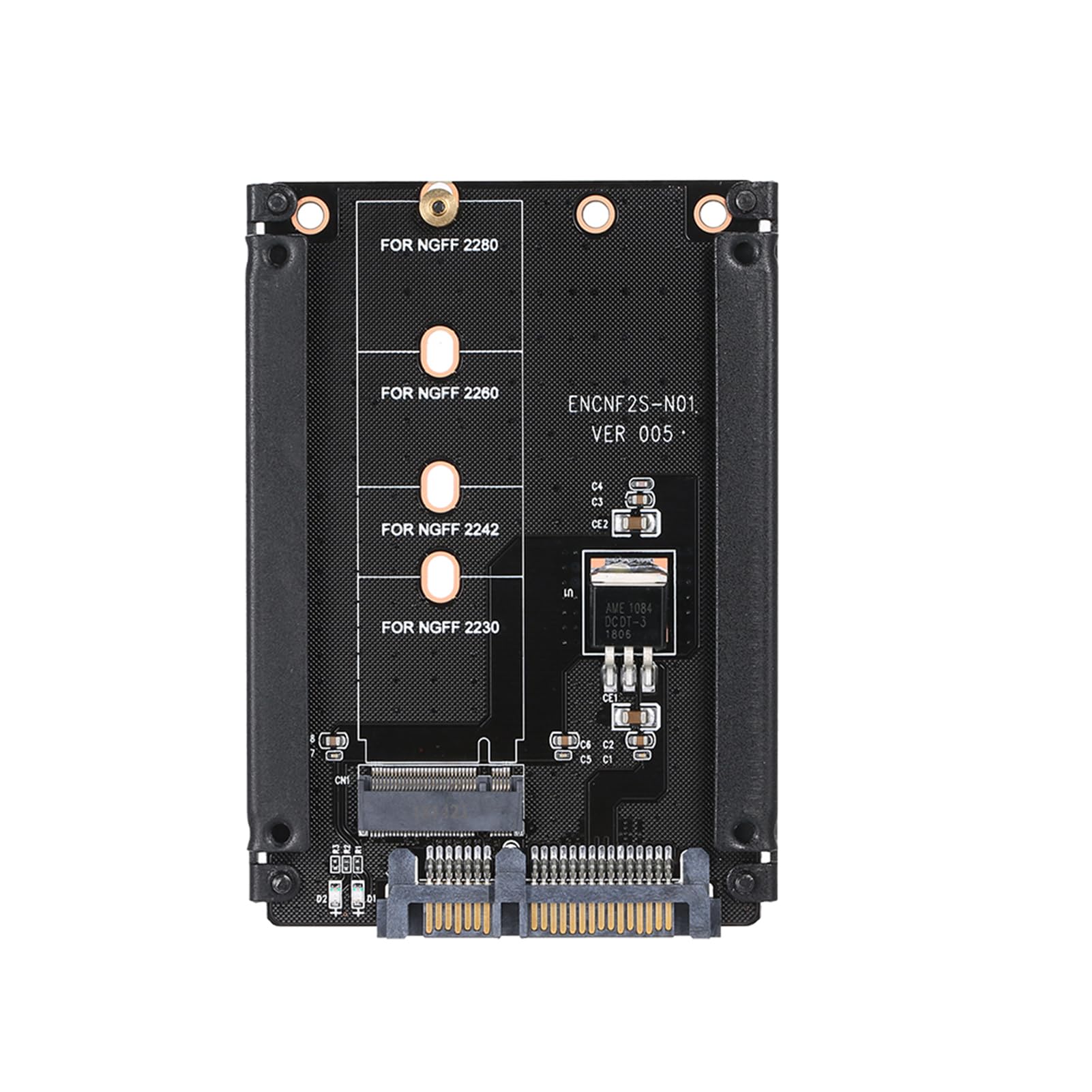 M.2 to SATA Adapter, Convert Key - B - M SATA M.2 SSD to SATA 22PIN, Plug and Play, Support All SATA Protocol M.2 SSD 2230, 2242, 2260, 2280