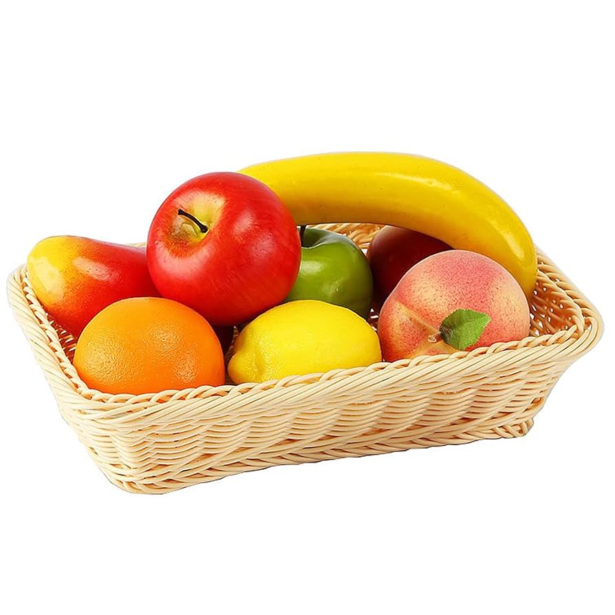 Amazon.co.jp: バスケット付きフェイクフルーツセット、人工