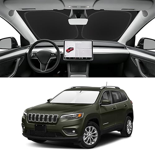 Miniatura 30 de Parasol de parabrisas de ajuste personalizado para Nissan Titan 2017-2024, bloquea los rayos UV y el calor, parasol de ventana delantera, fácil