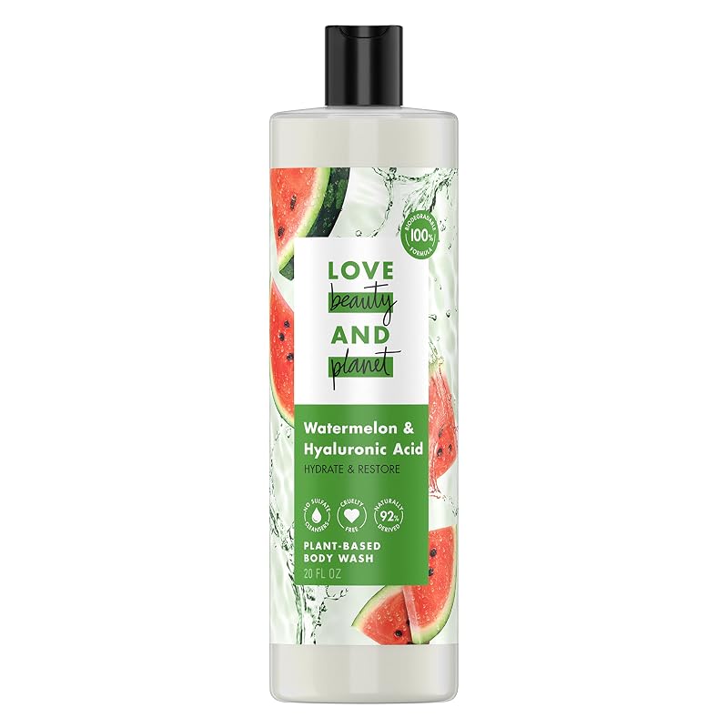 Sabonete líquido corporal Love Beauty And Planet Watermelon e ácido hialurônico, 591 mL