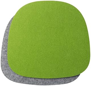 luxdag Cojín de asiento acolchado bicolor, juego de 2 unidades (forma y color a elegir) para sillas, bancos, taburetes, cojines de fieltro