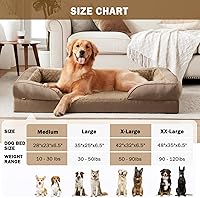 Vista 7 de INVENHO Orthopedic Dog Beds Large Sized, XL Washable Dog Sofa with Egg-Crate Foam, Waterproof Lining and Non-Skid Bottom