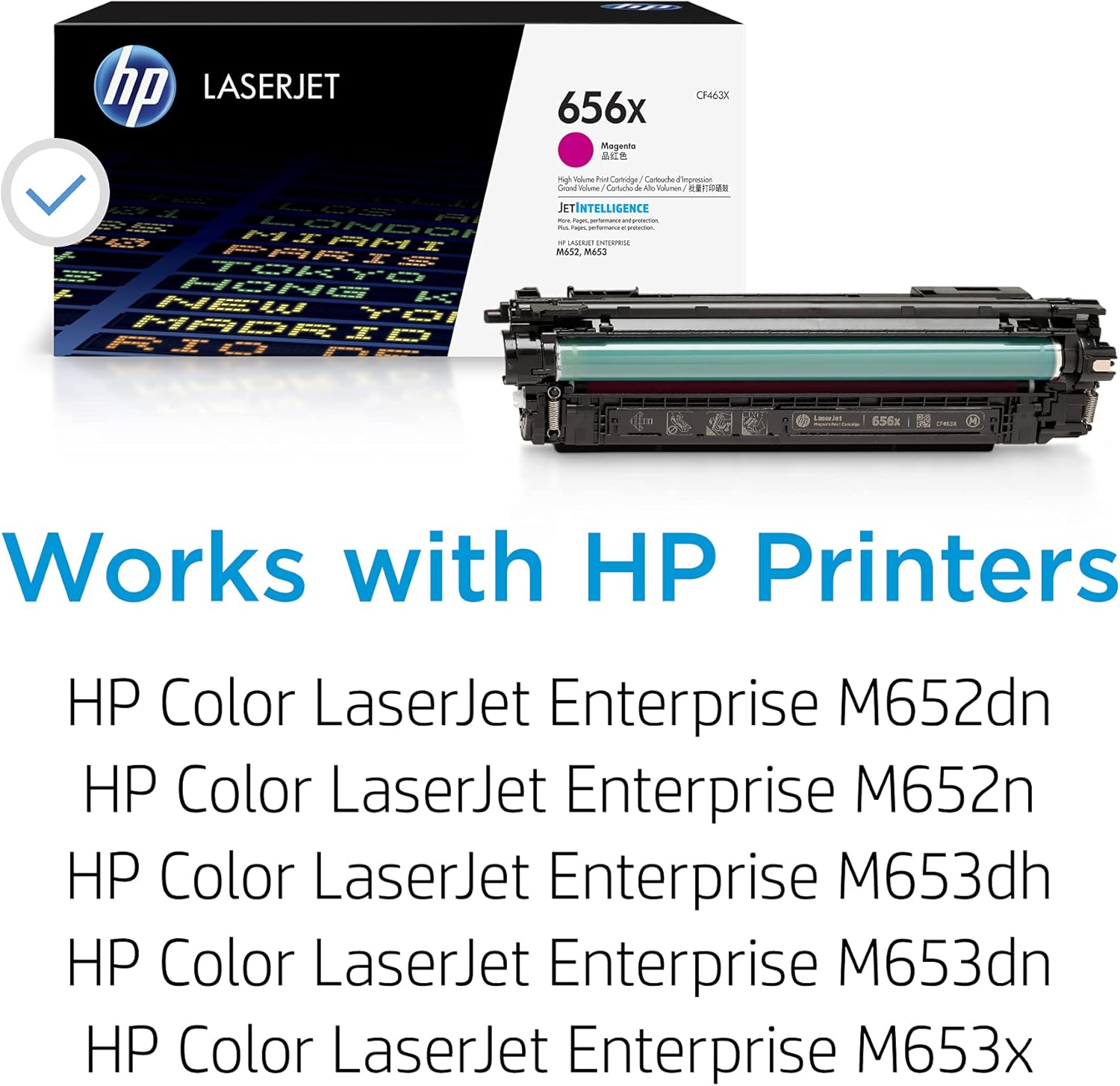 HP 656X Magenta High-Yield Toner Cartridge | Works Color LaserJet Enterprise M652, M653 Series | CF463X