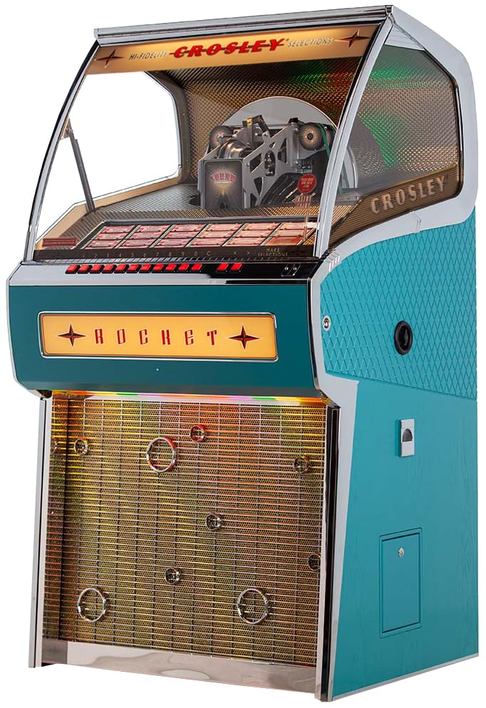 Amazon.com: Crosley CR1210A-TQ Rocket Full Size Vinyl Jukebox with