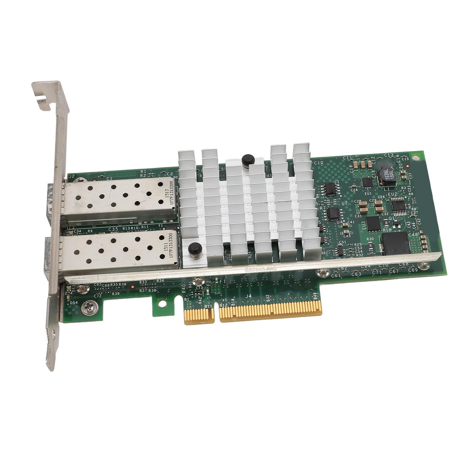 Ausla Karta PCIe Ethernet LAN, Karta Sieciowa PCB 10 Gb Dual SFP Plus, PCI Express X8 do zastosowań Serwerowych i obliczeń o Wysokiej Wydajności, Szybki Transfer, Niski Pobór Mocy, Szeroka