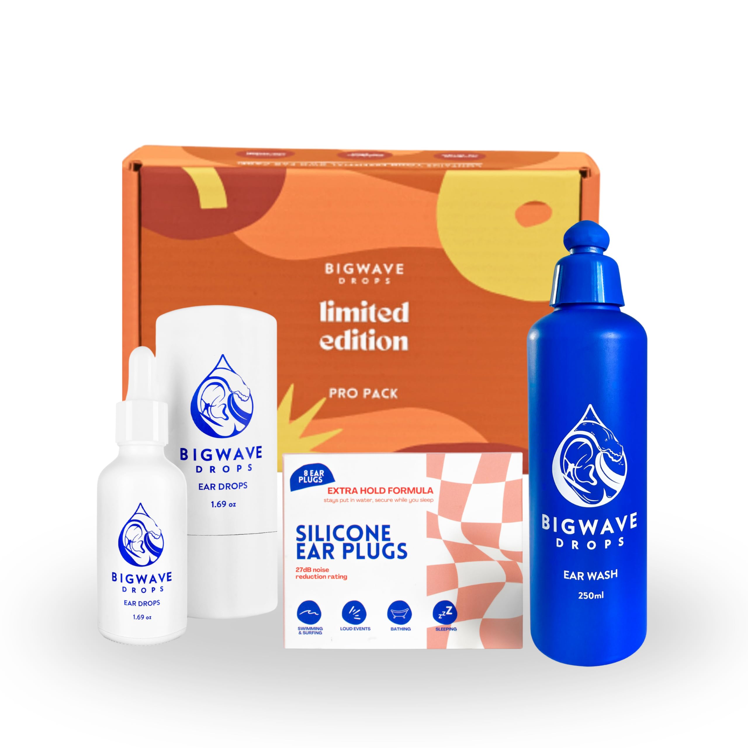 Ocean Box Swimmer Gift - Includes Ear Drops Ear Wash Silicone Ear Plugs - Gift Boxes for Athletes