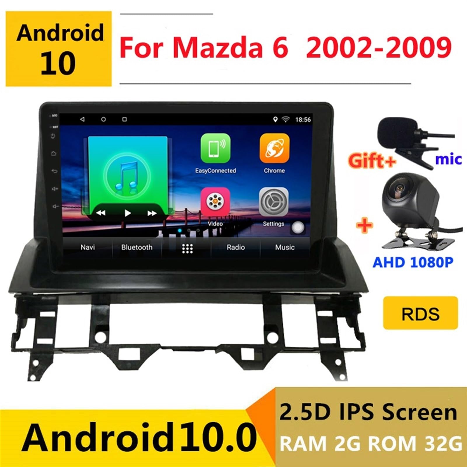 Android 10 Radio samochodowe Auto Stereo 6 Bose 2002 2003 2004 2005 2006 2007 2008 2009 nawigacja GPS odtwarzacz multimedialny DVD
