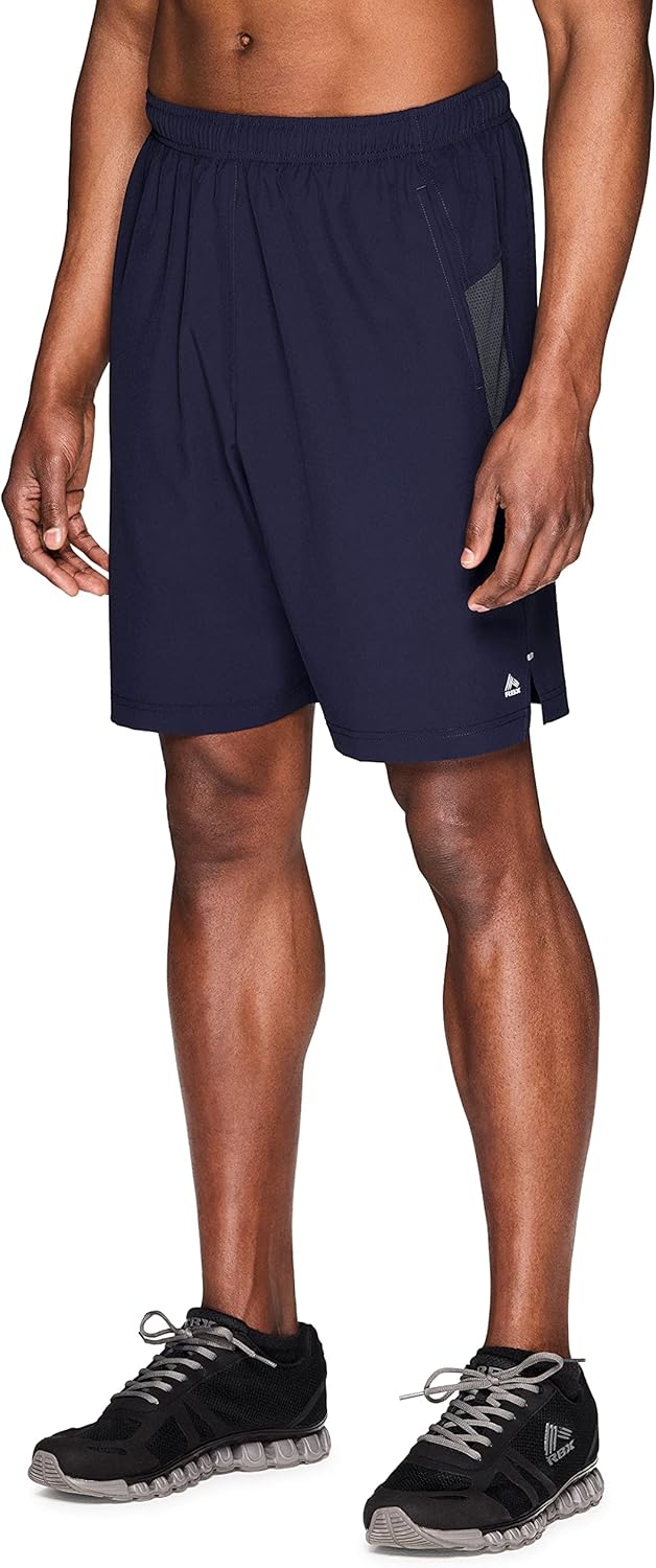 RBX Active Men's 9-Inch Inseam Stretch Woven Athletic Basketball Gym Shorts with Pockets - Image 4