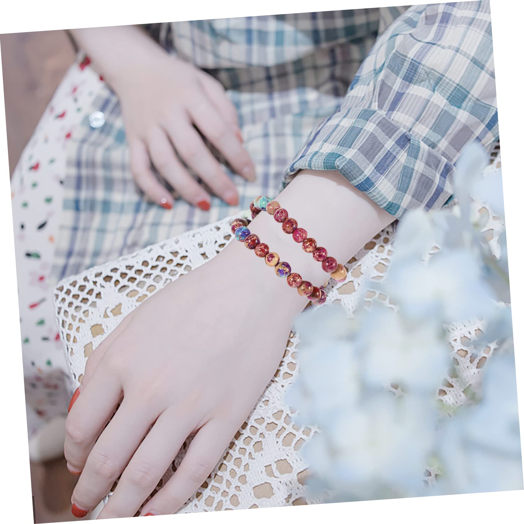 STOBOK 5pezzi Bracciale Donna Imperiale Con Perline Fai Da Te Kit Di Perline Colorate Per Creazione Gioielli Artigianali e Decorazioni Per Festa