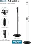 InnoGear Mic Stand, Microphone Stand Floor Detachable Boom Mic Arm Stands with Weighted Round Base, Height Adjustable from 34" to 60" for Blue Yeti HyperX QuadCast Shure SM58 Samson Q2U Fifine K669B