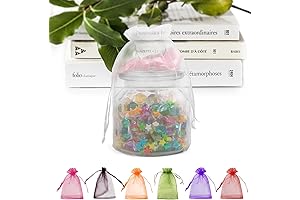 ANZNKU Sheer 6x9in Organza Gift Bags with Drawstring (50 Pack)