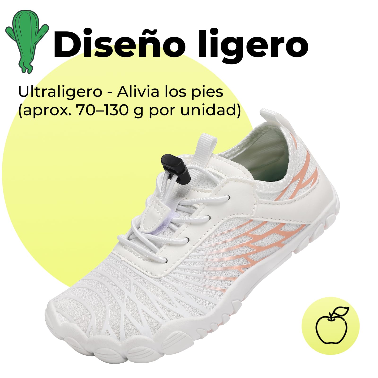 SAGUARO Zapatos descalzos para niños, de secado rápido, transpirables, con puntera ancha, talla 25-35 — view 7