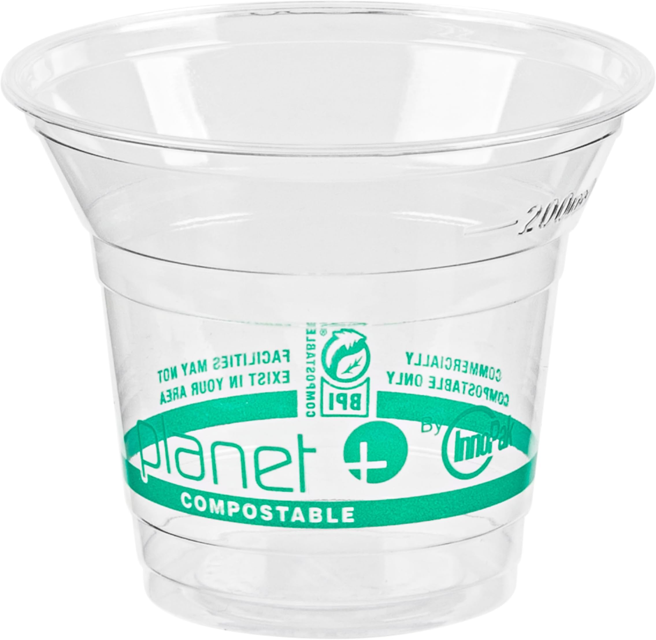 Planet + 100% Compostable PLA Clear Cold Cup, 9-Ounce, 1000-Count Case