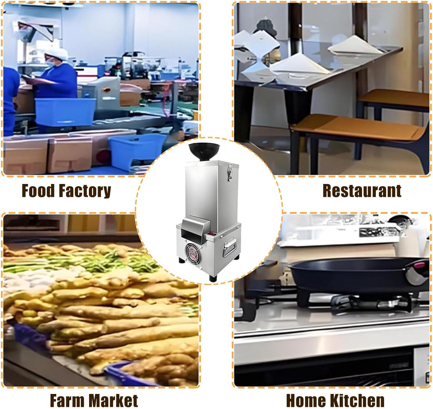 200w Commercial Electric Garlic Peeler, Stainless Steel Garlic Peeling Machine, 25 Kg/H Output, 98% Peeling Rate, for Restaurants Barbecue, for Dry Garlic