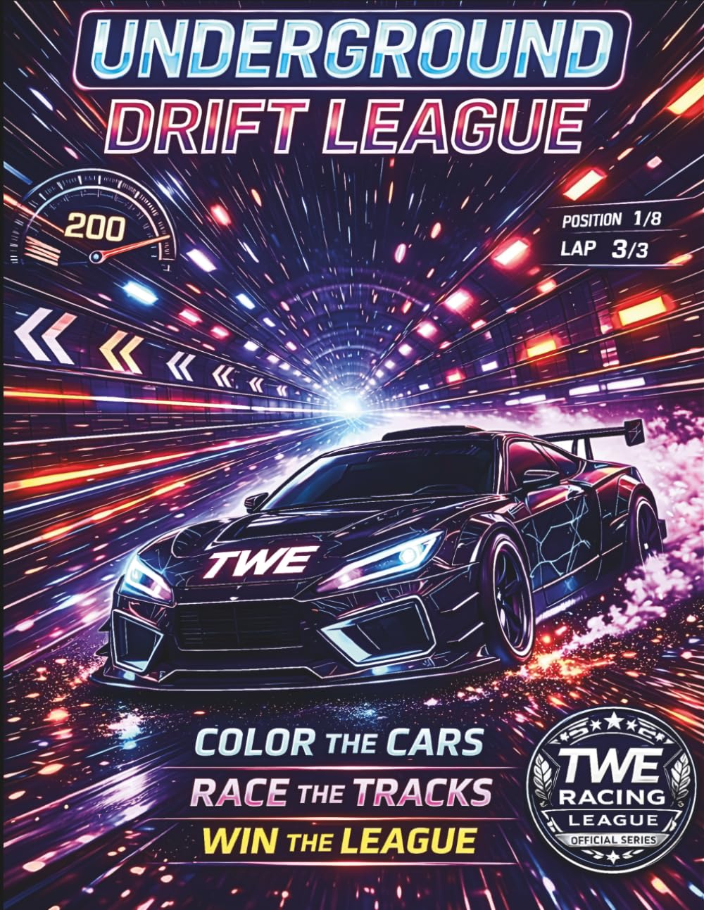 Underground Drift League: A Interactive Racing Coloring Book Game — Color Cars, Race Tracks, Earn Achievements & Build Your Ultimate Drift Garage