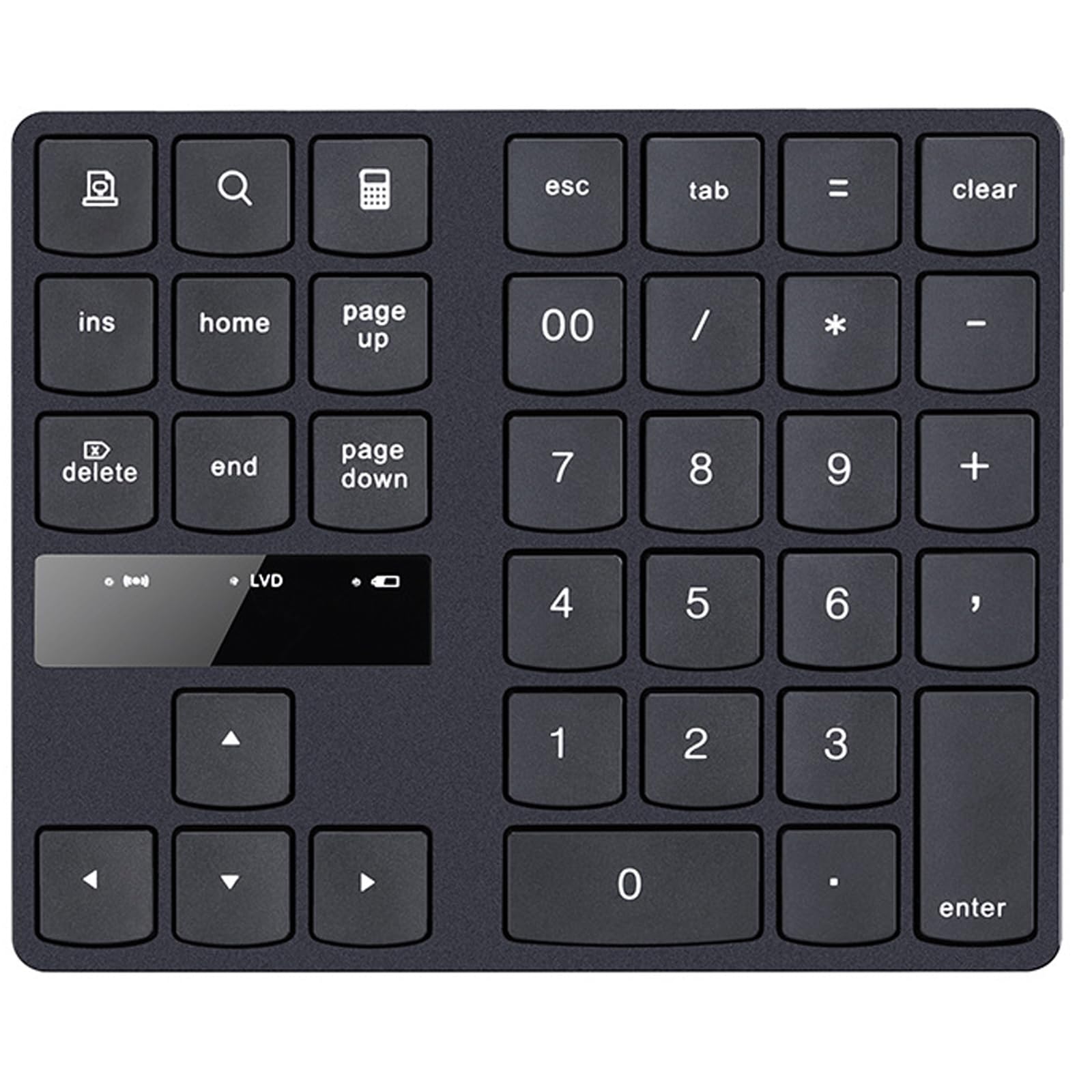 Bezprzewodowa klawiatura numeryczna 35 klawiszy Mini ładowalna klawiatura numeryczna do komputera stacjonarnego laptopa