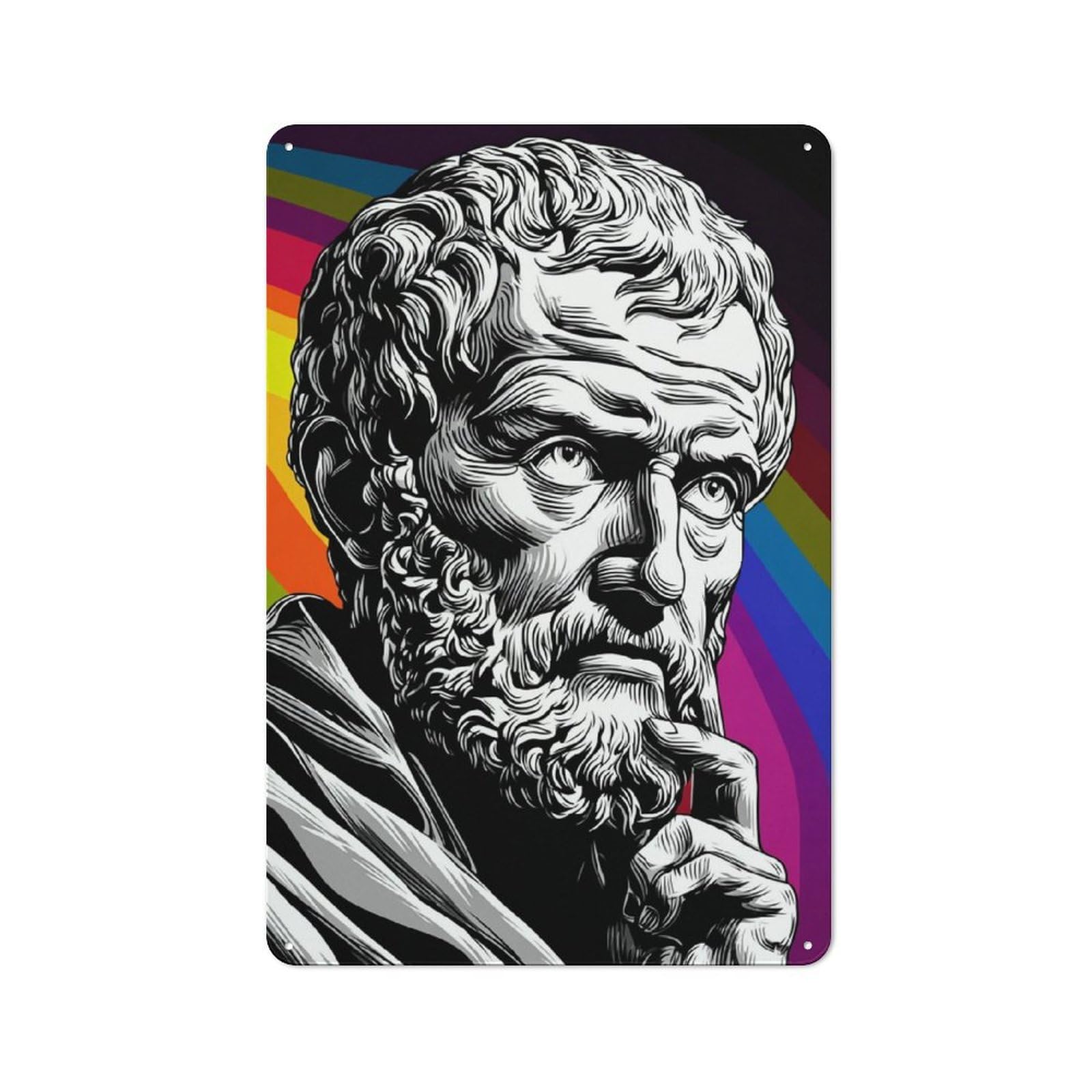 Junmoney Philosopher's Wisdom Timeless Insights -1 Metal Sign 30X20cm With For Pub Or Café, Retro Decor, For Vintage Wall Decor Fans, For Garage And Workshop Walls
