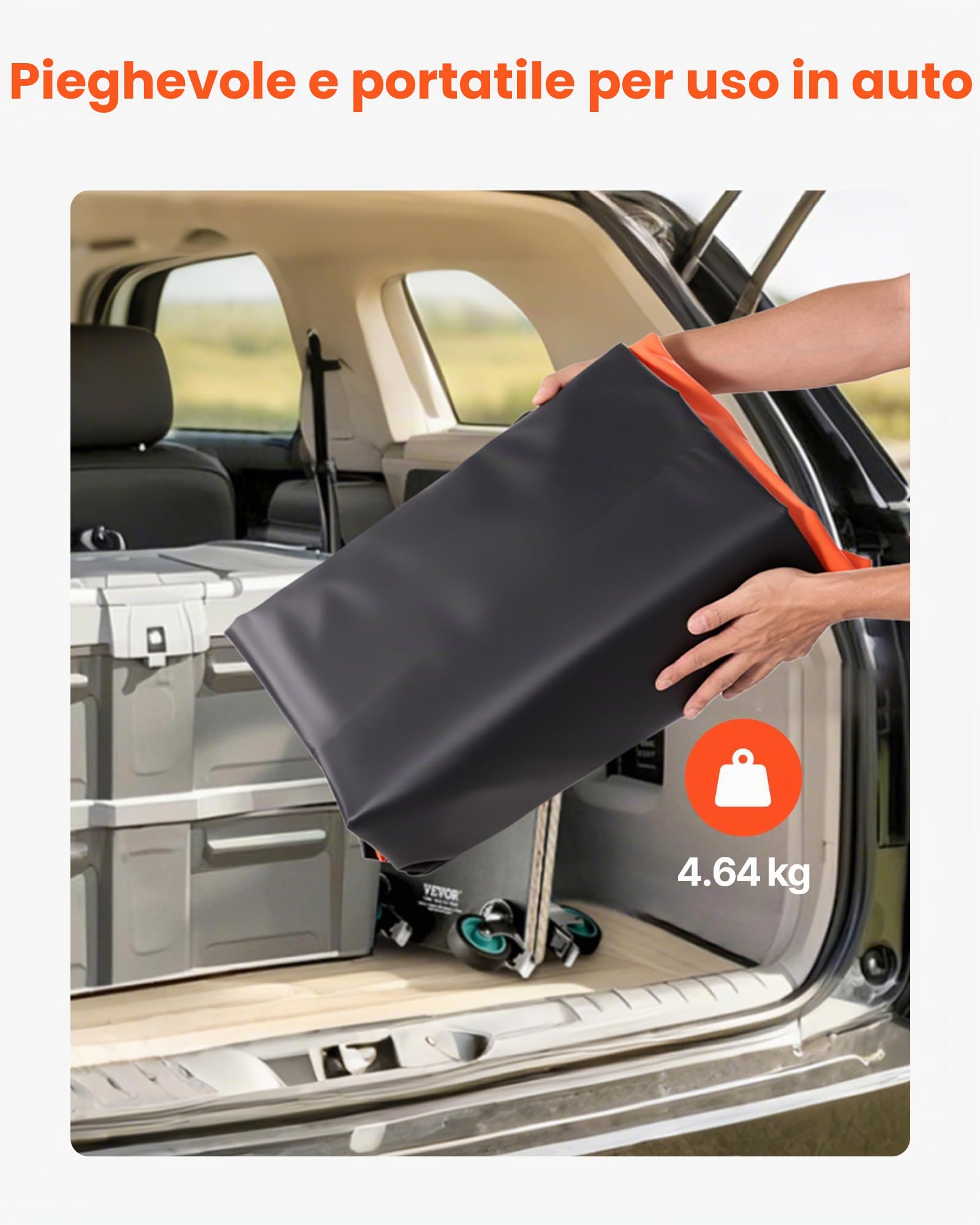 VEVOR Borsa da Carico per Cassone di Camion 1300 x 1020 x 555 mm Borsa da Carico Resistente per Cassone di Camion con 4 Corde Elastiche con Ganci, Adatta a Una Varietà di SUV e Pick-up