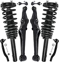 Vista 266 de Detroit Axle - Kit de puntales delanteros para Ford 2000-2004 Focus 2 puntales con muelle helicoidal 2 brazos de control inferiores con rótulas 2001