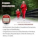 Pingko Outdoor Multi-function Portable Sport Pedometer Step/distance/calories/ Counter - Red gallery image