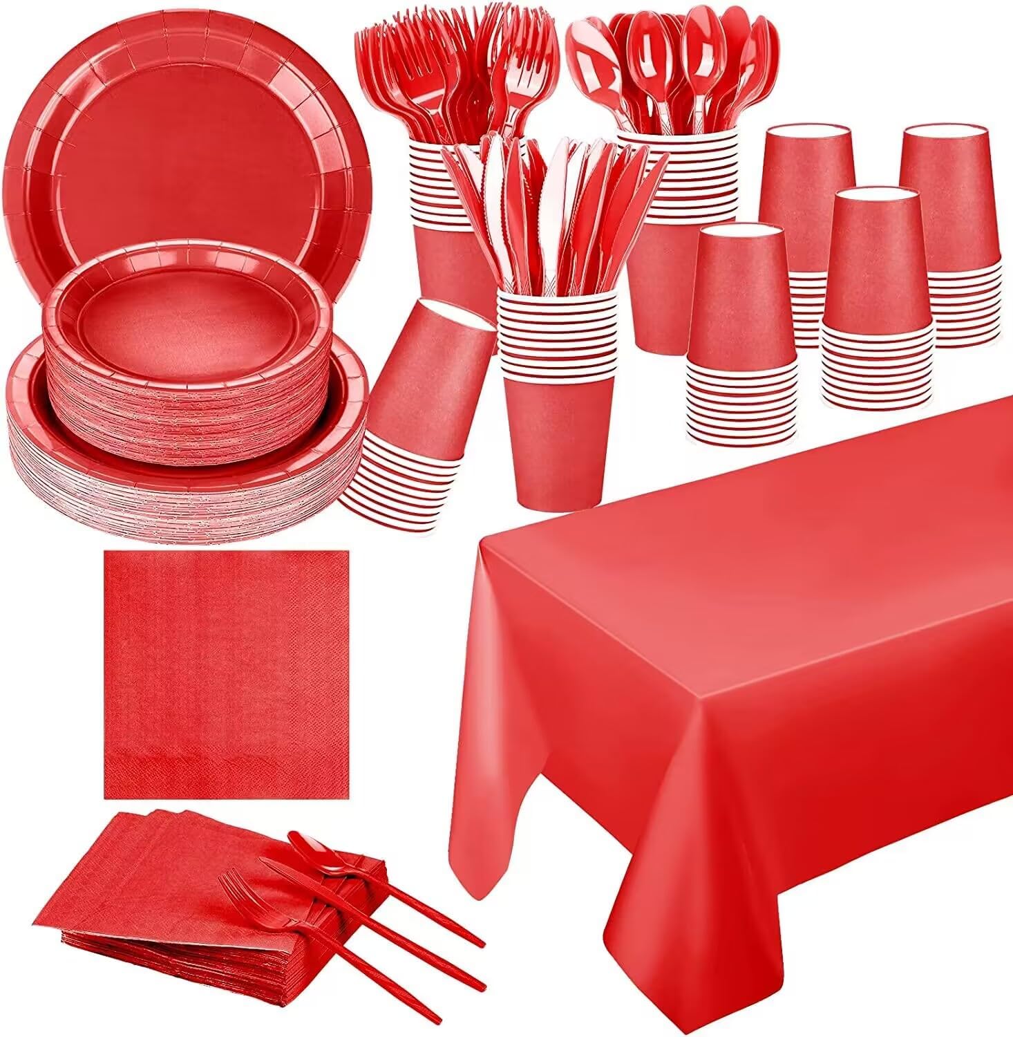 Party Supplies Include 20PCS Plates,20PCS Napkins And 1PC