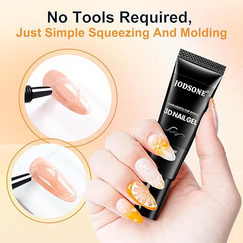 Miniatura 3 de JODSONE Arte de uñas de gel transparente 3D, 0.51 oz (15 g) de gel transparente para esculpir para diseño de uñas 3D, moldeado de textura y