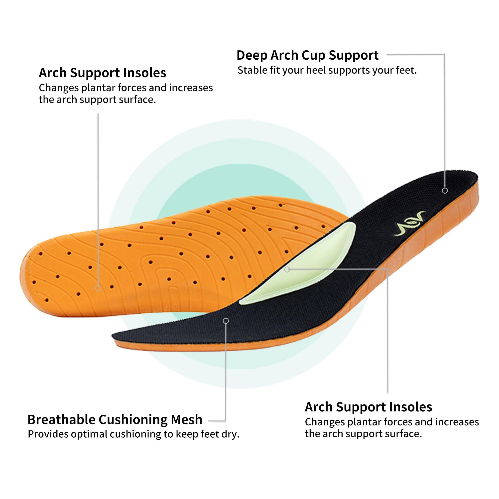 QAUPPE Zapatillas ortopédicas para hombre, con soporte de arco para caminar, fascitis plantar, zapatos de tenis anchos para aliviar el dolor de talón y pie