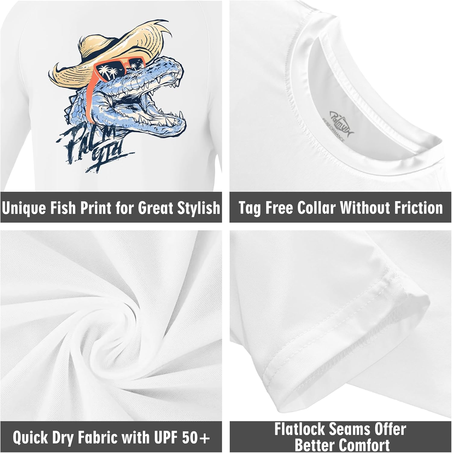 Palmyth Boys Fishing Shirt Youth Long Sleeve T-Shirt UPF 50+ Sun Protection - Image 3