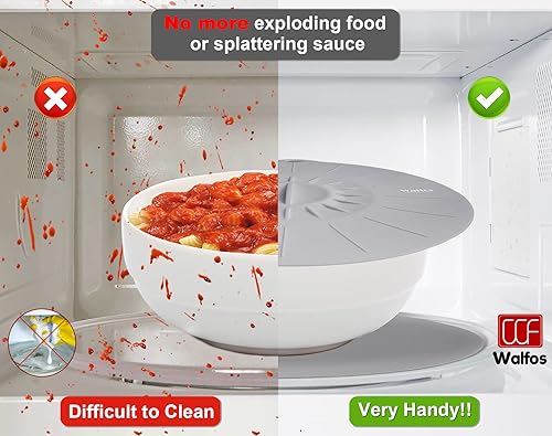 Miniatura 3 de Walfos Juego de 6 tazas de silicona Texas para magdalenas jumbo + alfombrilla de silicona para microondas y tapa