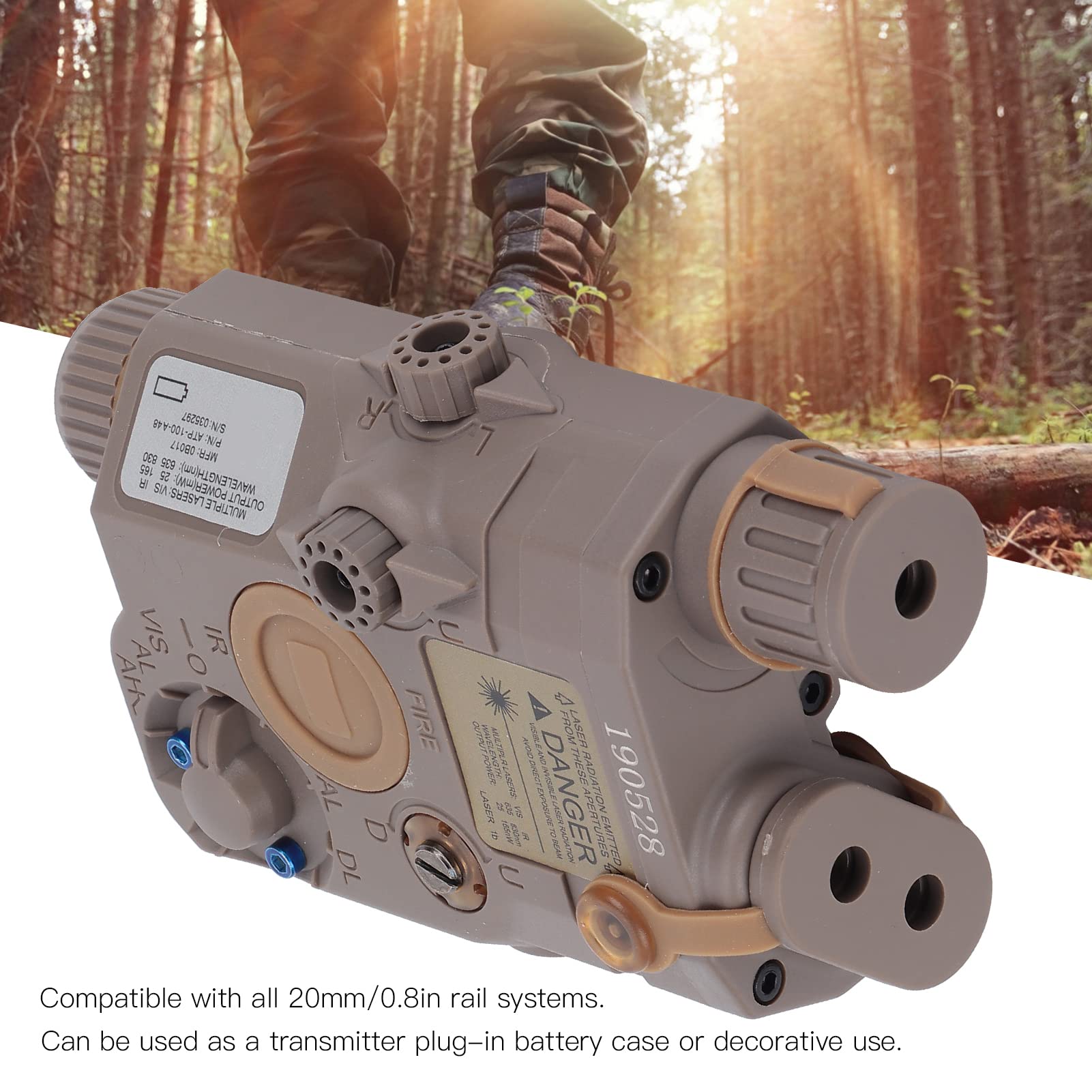 Haofy Peq Box, Airsoft Battery Box No Function Dummy Model Battery Case Ex403, Battery Box Ex403 (Sand Color)