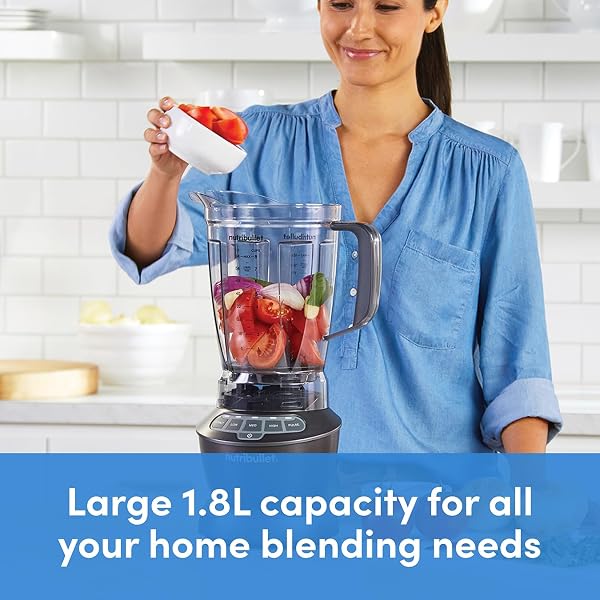 nutribullet Hot & Cold Blender Combo - Charcoal Grey - 3 Pre-Programmed Smart Cycles & 2 Pulse & Extract Functions - Blend Fruit, Ice & Nuts - 1.8L Capacity - 1200W Base with 3 Cups & 2 Flip-Top Lids - 5